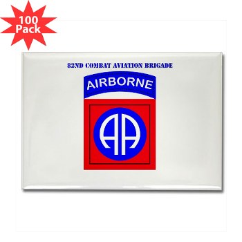 82DVCAB - M01 - 01 - DUI - 82nd Combat Aviation Brigade with Text Rectangle Magnet (100 pack)