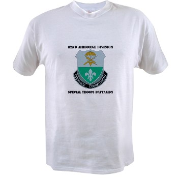 82DVDSTB - A01 - 04 - DUI - 82nd Abn Div - Special Troops Bn with text - Value T-shirt