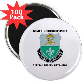82DVDSTB - M01 - 01 - DUI - 82nd Abn Div - Special Troops Bn with Text - 2.25" Magnet (100 pack)