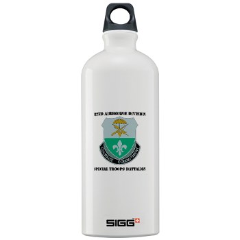 82DVDSTB - M01 - 03 - DUI - 82nd Abn Div - Special Troops Bn with Text - Sigg Water Bottle 1.0L - Click Image to Close