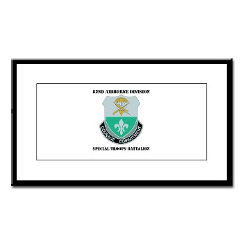82DVDSTB - M01 - 02 - DUI - 82nd Abn Div - Special Troops Bn with Text - Small Framed Print