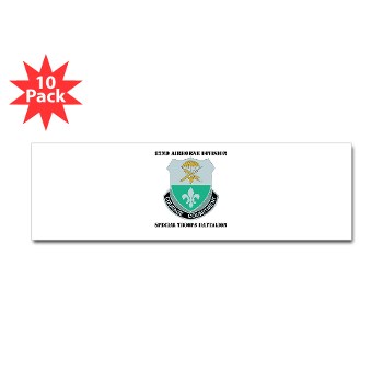 82DVDSTB - M01 - 01 - DUI - 82nd Abn Div - Special Troops Bn with Text - Sticker (Bumper 10 pk)
