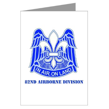 82DV - M01 - 02 - DUI - 82nd Airborne Division with Text Greeting Cards (Pk of 20)