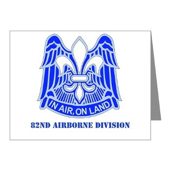 82DV - M01 - 02 - DUI - 82nd Airborne Division with Text Note Cards (Pk of 20)