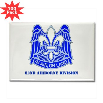 82DV - M01 - 01 - DUI - 82nd Airborne Division with Text Rectangle Magnet (100 pack) - Click Image to Close