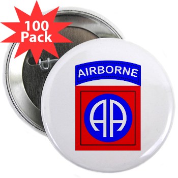 82DV - M01 - 01 - SSI - 82nd Airborne Division 2.25" Button (100 pack) - Click Image to Close