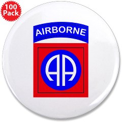 82DV - M01 - 01 - SSI - 82nd Airborne Division 3.5" Button (100 pack)