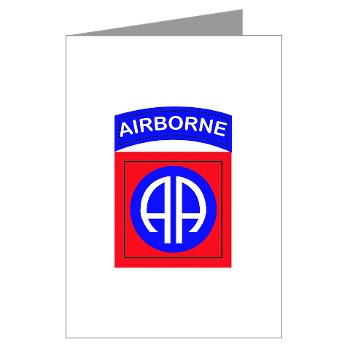 82DV - M01 - 02 - SSI - 82nd Airborne Division Greeting Cards (Pk of 10)