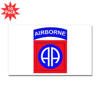 82DV - M01 - 01 - SSI - 82nd Airborne Division Sticker (Rectangle 10 pk) - Click Image to Close