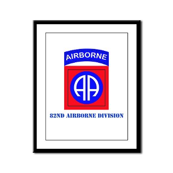 82DV - M01 - 02 - SSI - 82nd Airborne Division with Text Framed Panel Print