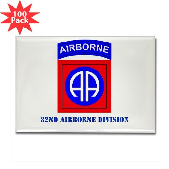 82DV - M01 - 01 - SSI - 82nd Airborne Division with Text Rectangle Magnet (100 pack) - Click Image to Close