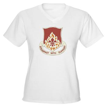 832OB - A01 - 04 - DUI - 832nd Ordnance Battalion - Women's V-Neck T-Shirt