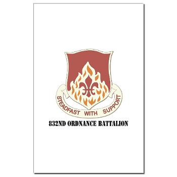 832OB - M01 - 02 - DUI - 832nd Ordnance Battalion with Text - Mini Poster Print