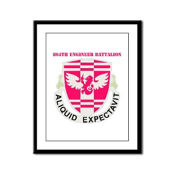 864EB - M01 - 02 - DUI - 864th Engineer Battalion with Text - Framed Panel Print