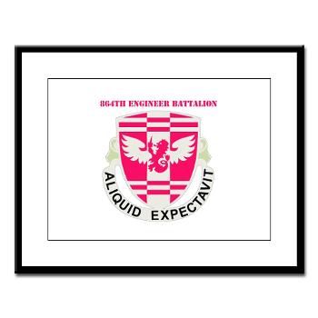 864EB - M01 - 02 - DUI - 864th Engineer Battalion with Text - Large Framed Print - Click Image to Close