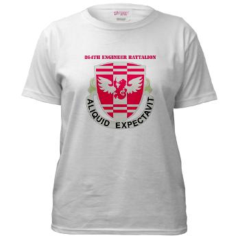 864EB - A01 - 04 - DUI - 864th Engineer Battalion with Text - Women's T-Shirt