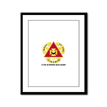 87SB - DUI - 87th Support Battalion with Text - Framed Panel Print