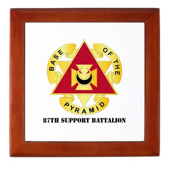 87SB - DUI - 87th Support Battalion with Text - Keepsake Box