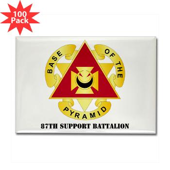 87SB - DUI - 87th Support Battalion with Text - Rectangle Magnet (100 pack)