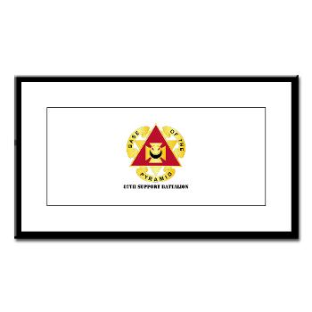 87SB - DUI - 87th Support Battalion with Text - Small Framed Print