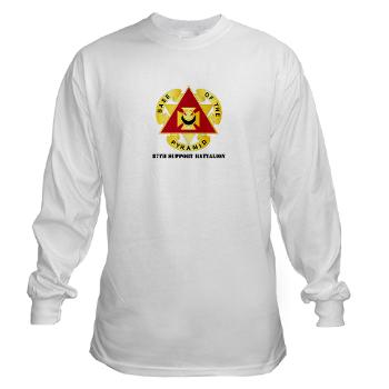 87SB - DUI - 87th Support Battalion with Text - Long Sleeve T-Shirt