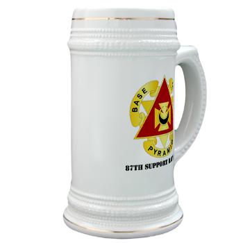 87SB - DUI - 87th Support Battalion with Text - Stein