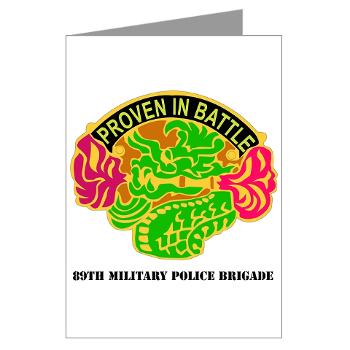 89MPB - M01 - 02 - DUI - 89th Military Police Brigade with Text - Greeting Cards (Pk of 10)