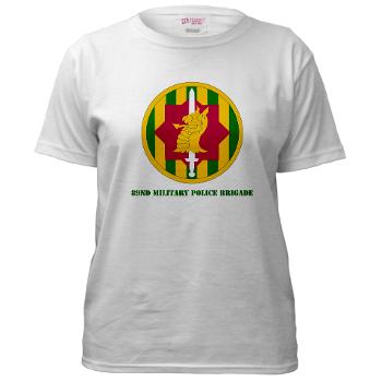 89MPB - A01 - 04 - SSI - 89th Military Police Brigade with Text - Women's T-Shirt