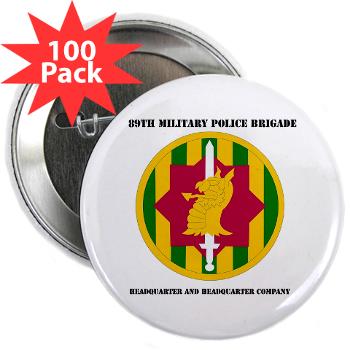 89MPBHHC - M01 - 01 - DUI - Headquarter and Headquarters Company with Text - 2.25" Button (100 pack) - Click Image to Close