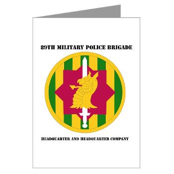 89MPBHHC - M01 - 02 - DUI - Headquarter and Headquarters Company with Text - Greeting Cards (Pk of 10)