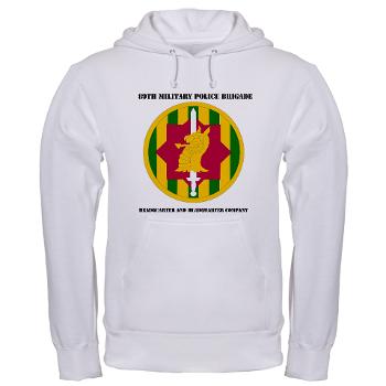 89MPBHHC - A01 - 03 - DUI - Headquarter and Headquarters Company with Text - Hooded Sweatshirt