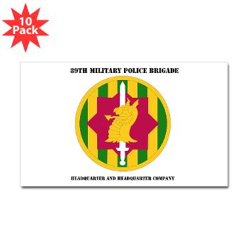 89MPBHHC - M01 - 01 - DUI - Headquarter and Headquarters Company with Text - Sticker (Rectangle 10 pk) - Click Image to Close