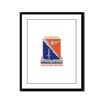 8B229AR - M01 - 02 - DUI - 8th Battalion, 229th Aviation Regiment with text - Framed Panel Print - Click Image to Close