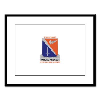8B229AR - M01 - 02 - DUI - 8th Battalion, 229th Aviation Regiment with text - Large Framed Print
