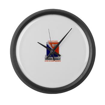 8B229AR - M01 - 03 - DUI - 8th Battalion, 229th Aviation Regiment with text - Large Wall Clock