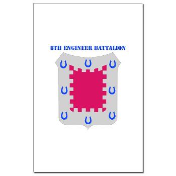 8EB - M01 - 02 - DUI - 8th Engineer Bn with Text Mini Poster Print