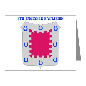 8EB - M01 - 02 - DUI - 8th Engineer Bn with Text Note Cards (Pk of 20) - Click Image to Close