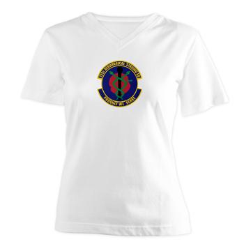 722ASS - A01 - 04 - 722nd Aeromedical Staging Squadron - Women's V-Neck T-Shirt