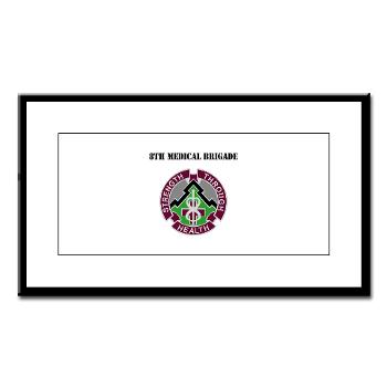 8MB - M01 - 02 - DUI - 8th Medical Brigade with Text - Small Framed Print