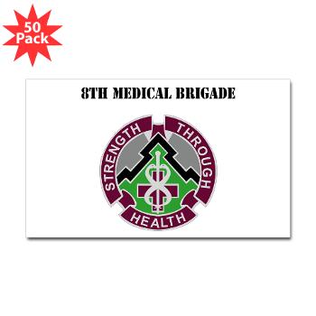 8MB - M01 - 01 - DUI - 8th Medical Brigade with Text - Sticker (Rectangle 50 pk)