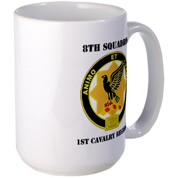8S1CR - M01 - 03 - DUI - 8th Squadron - 1st Cavalry Regiment with Text Large Mug