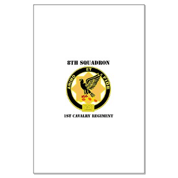 8S1CR - M01 - 02 - DUI - 8th Squadron - 1st Cavalry Regiment with Text Large Poster