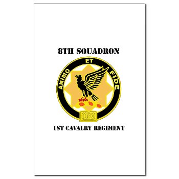 8S1CR - M01 - 02 - DUI - 8th Squadron - 1st Cavalry Regiment with Text Mini Poster Print