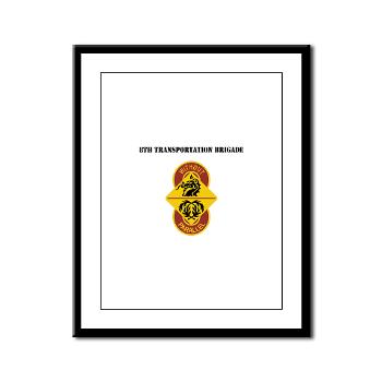8TB - M01 - 02 - DUI - 8th Transportation Brigade with Text - Framed Panel Print