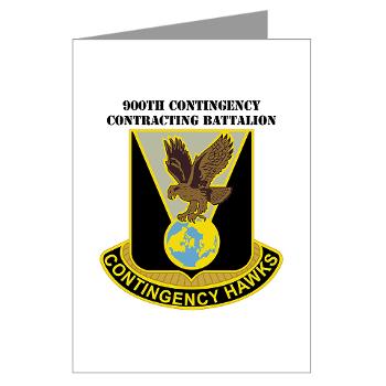 900CCB - M01 - 02 - DUI - 900th Contingency Contracting Battalion with Text - Greeting Cards (Pk of 10) - Click Image to Close