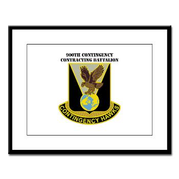 900CCB - M01 - 02 - DUI - 900th Contingency Contracting Battalion with Text - Large Framed Print - Click Image to Close