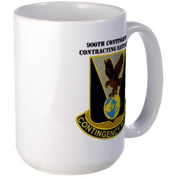 900CCB - M01 - 03 - DUI - 900th Contingency Contracting Battalion with Text - Large Mug - Click Image to Close