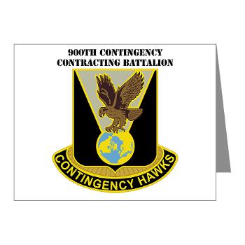 900CCB - M01 - 02 - DUI - 900th Contingency Contracting Battalion with Text - Note Cards (Pk of 20)