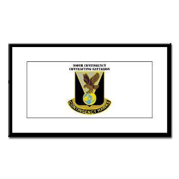 900CCB - M01 - 02 - DUI - 900th Contingency Contracting Battalion with Text - Small Framed Print