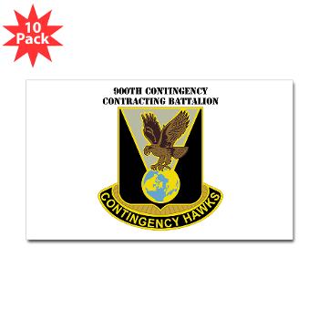 900CCB - M01 - 01 - DUI - 900th Contingency Contracting Battalion with Text - Sticker (Rectangle 10 pk)